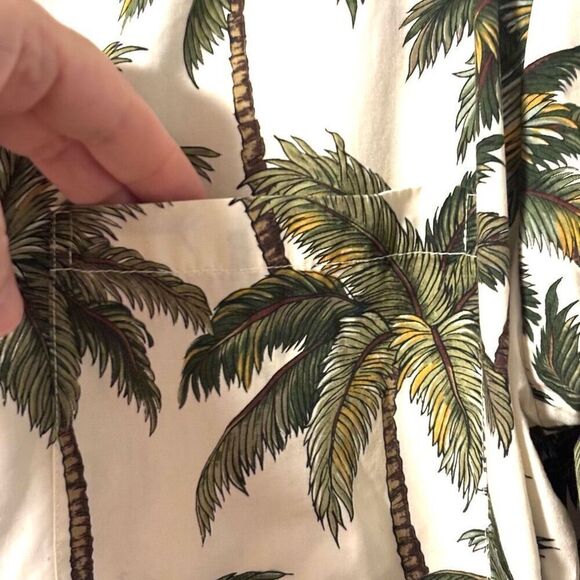 Aloha Republic Hawaiian shirt XL cotton palm tree print pocket short sleeve - Picture 6 of 8